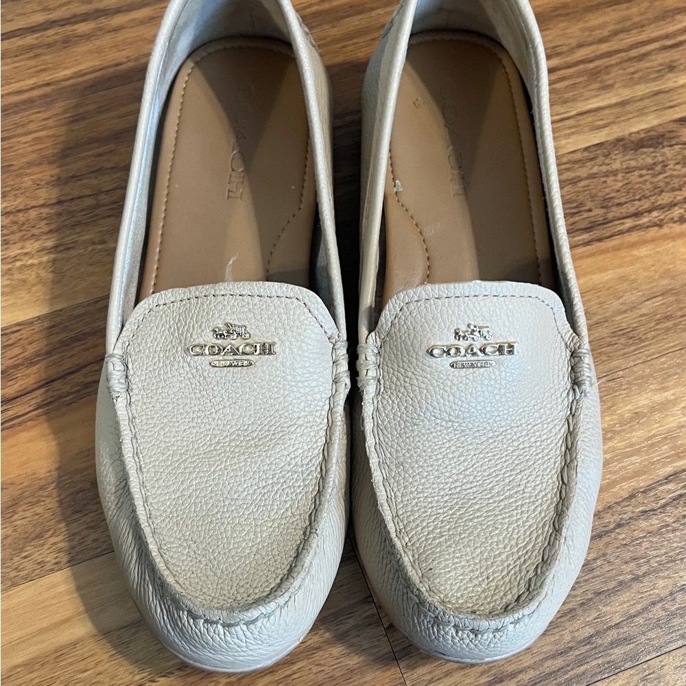 Coach Women's Off-White Leather Loafers